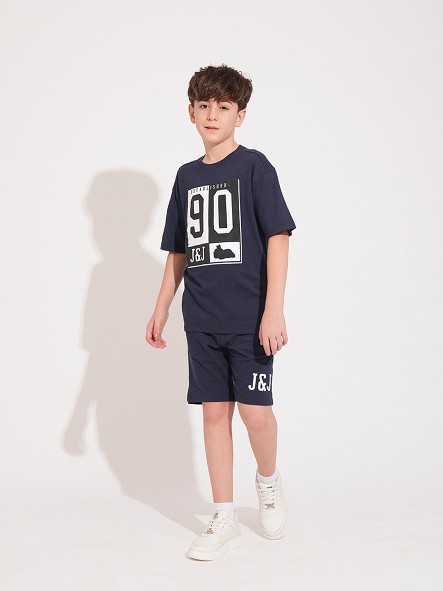 MINIKLUB Boys Blue Printed Full Sleeves T-Shirt