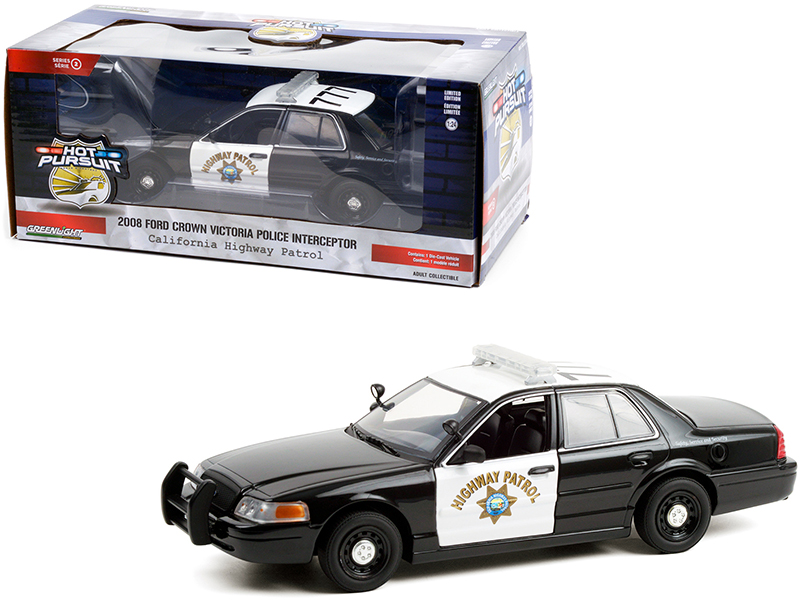 2009 Ford Crown Victoria Police Interceptor White with Yellow and Red Stripes "Illinois State Police" "Hot Pursuit" Series 10 1/24 Diecast Model Car by Greenlight