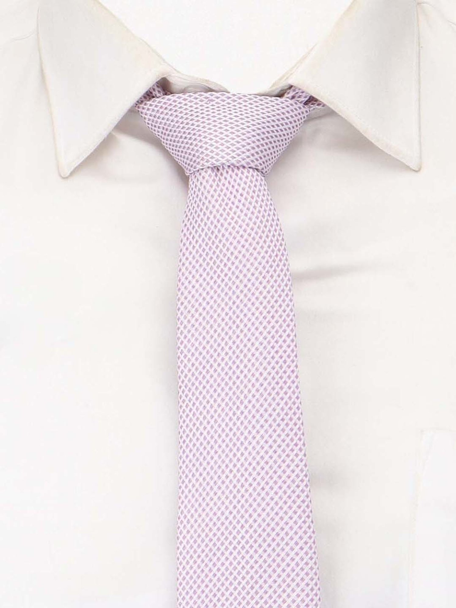Van Heusen Lilac Embroidered Tie