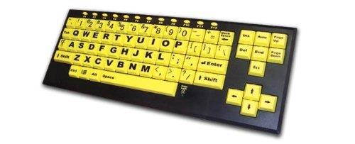 Ablenet VisionBoard 2 Large Key Keyboard Wired Black Print on 1-in/2.5-cm Yellow Keys