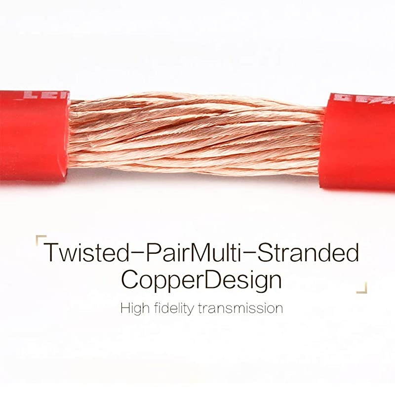 8 Gauge Red OFC Power/Ground Wire,25 Feet,99.9% Oxygen-Free Copper