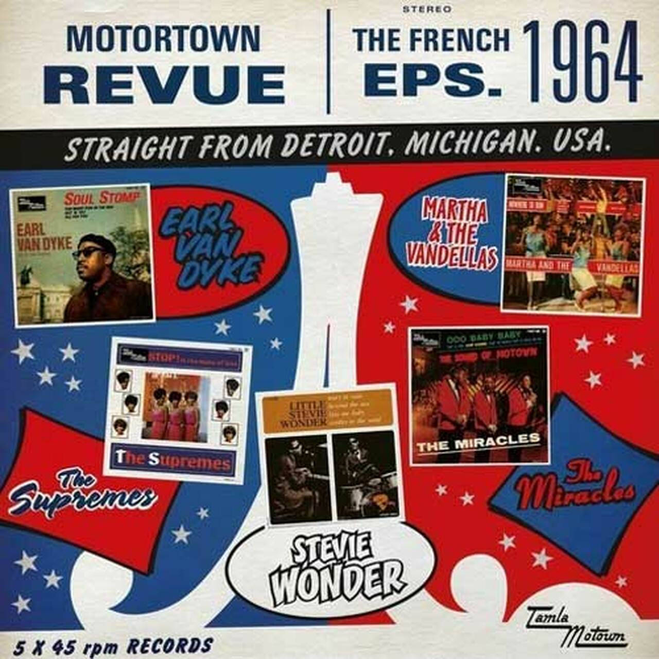 Motortown The French EPs 1965 45rpm 7" Vinyl 5 Discs Box Set