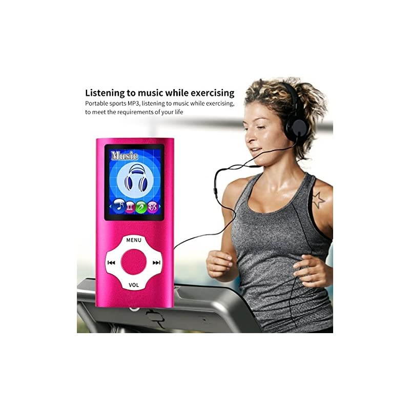 MP3/MP4 Portable Player,1.8 Inch LCD Screen,Max Support 64GB,Pink