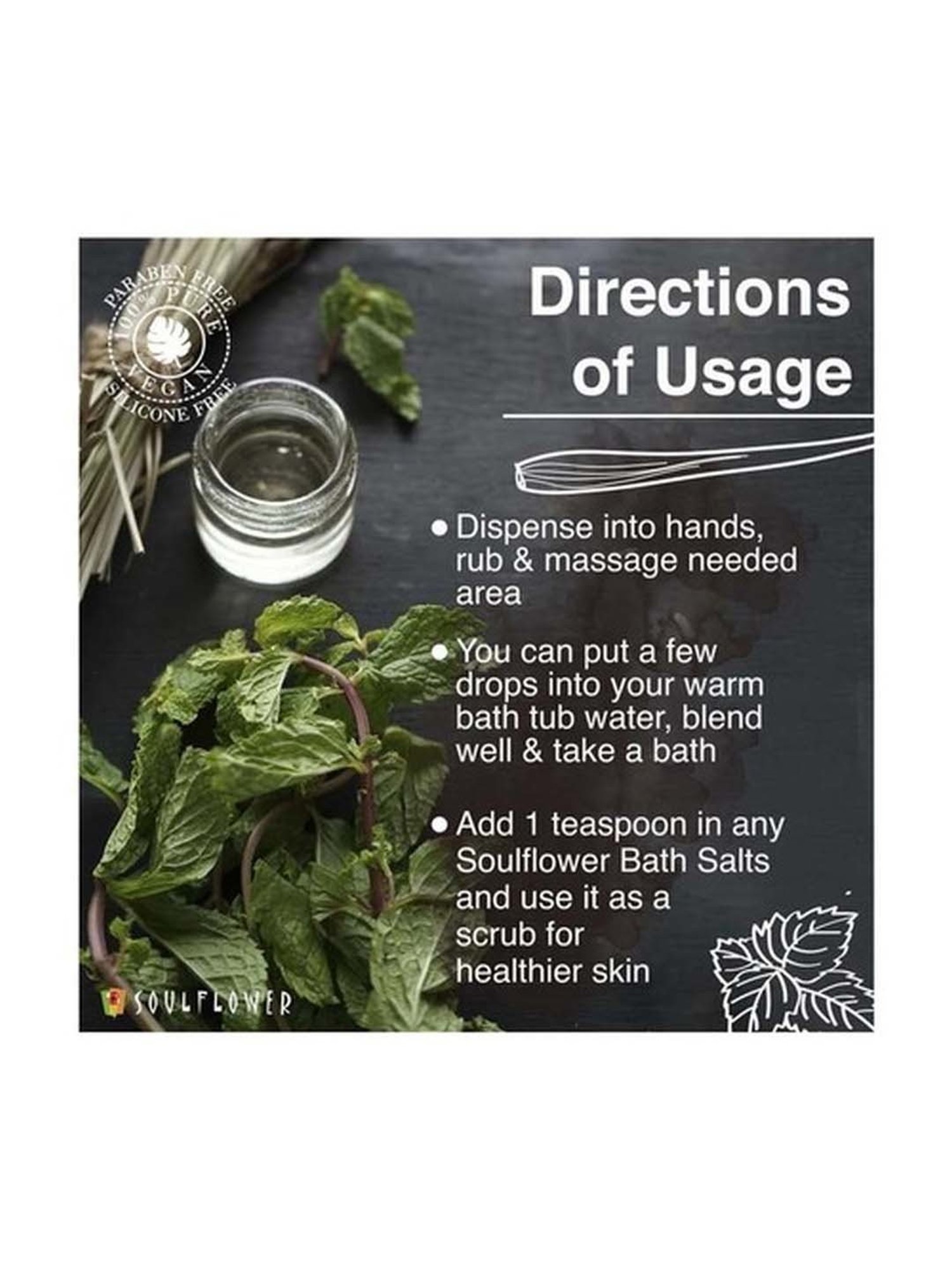 Soulflower Lemongrass Peppermint Refreshing Aroma Massage Oil - 90 ml