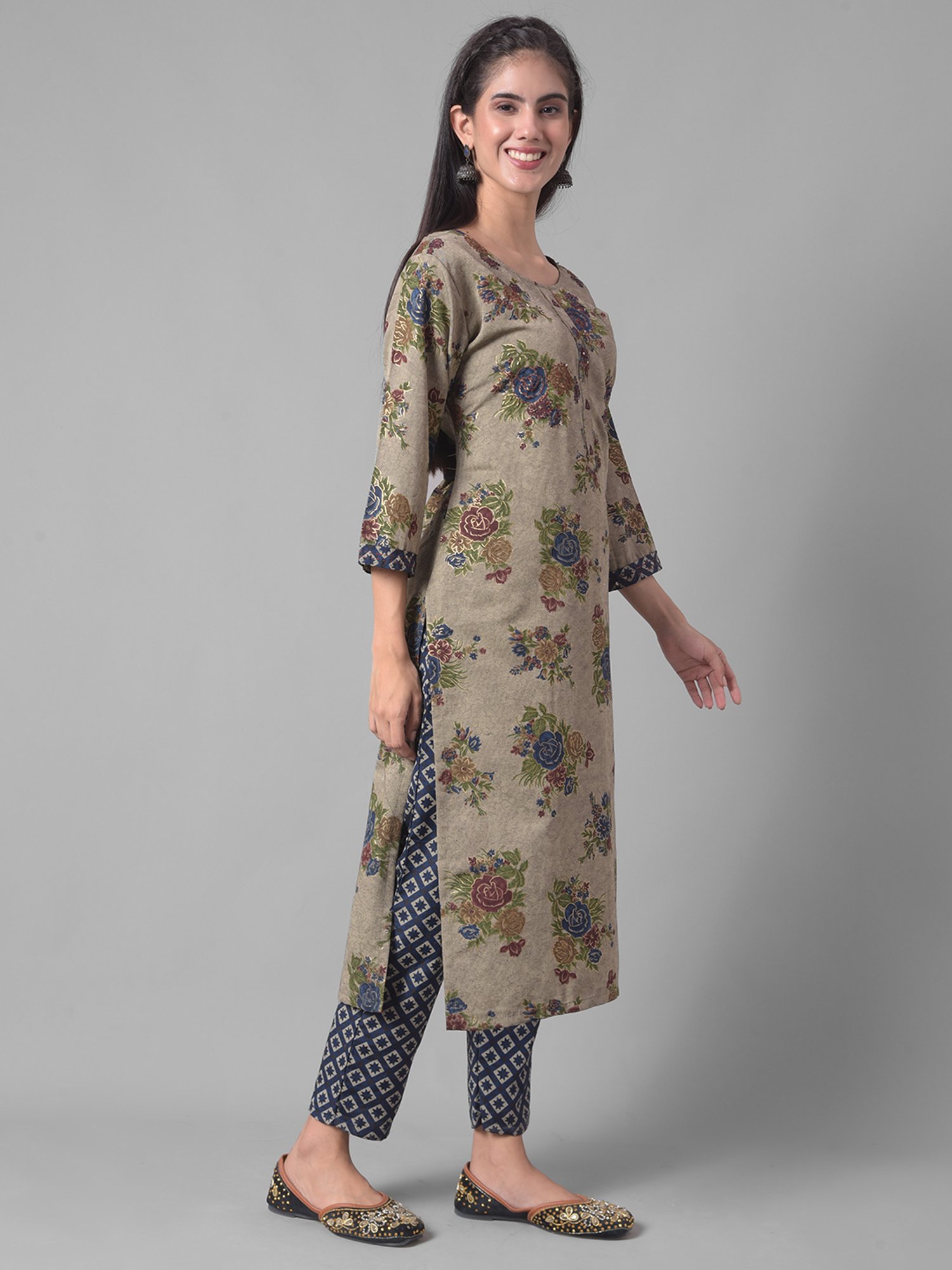 Dollar Missy Blue Embellished Kurta With Pants