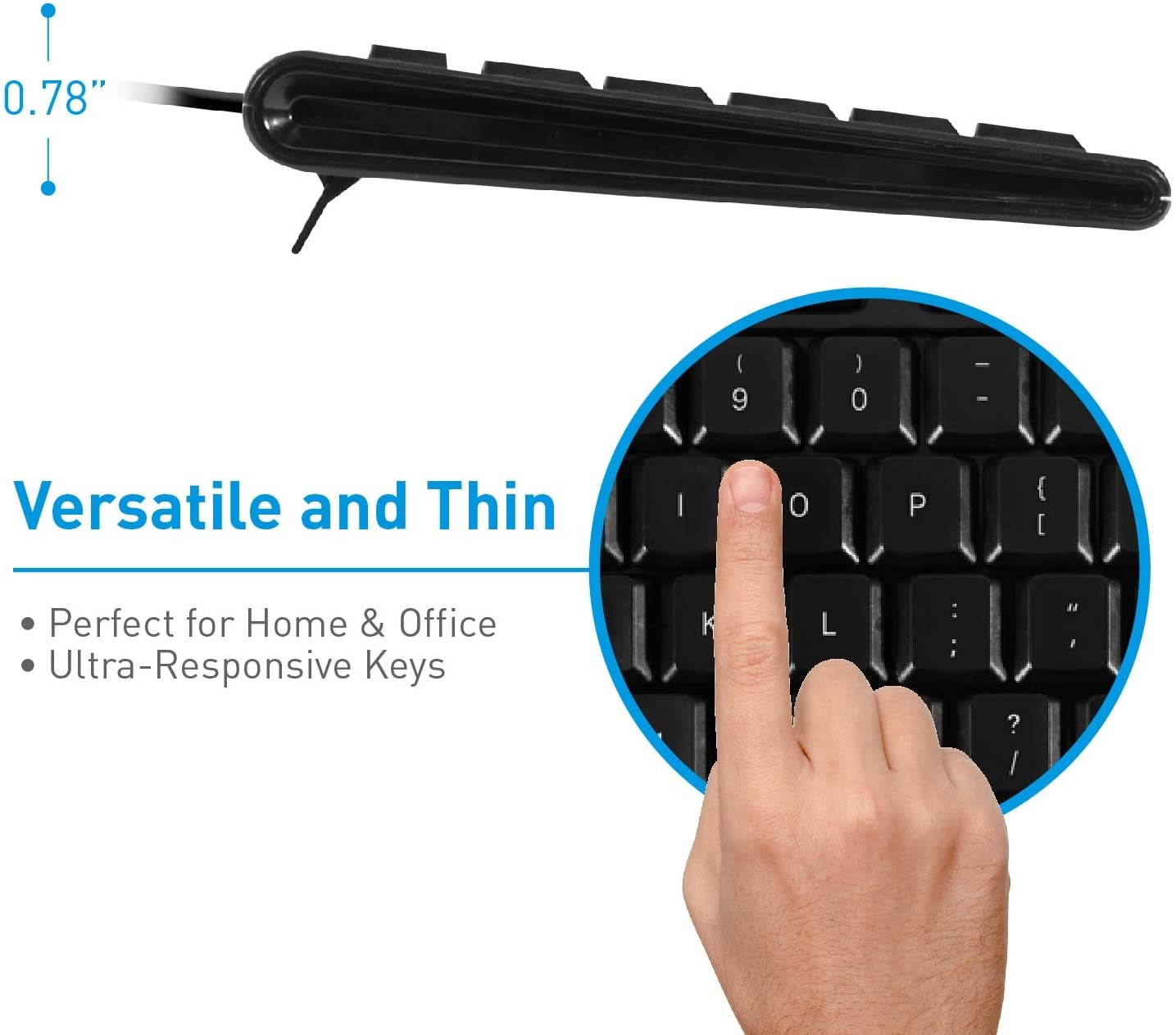 Macally Full Size Mac Wired Keyboard - Compatible with All Macs with USB Port - Durable Mac Keyboard with Number Pad & 16 Apple Shortcut Keys - Rubber Keycaps & Spill Proof - QKEYB (Black)