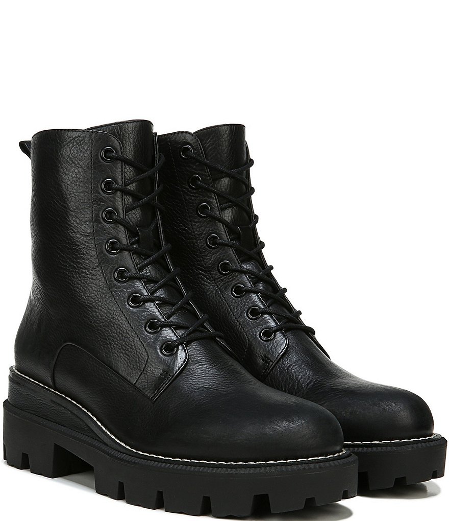 Sam Edelman Garret Leather Lug Sole Combat Booties