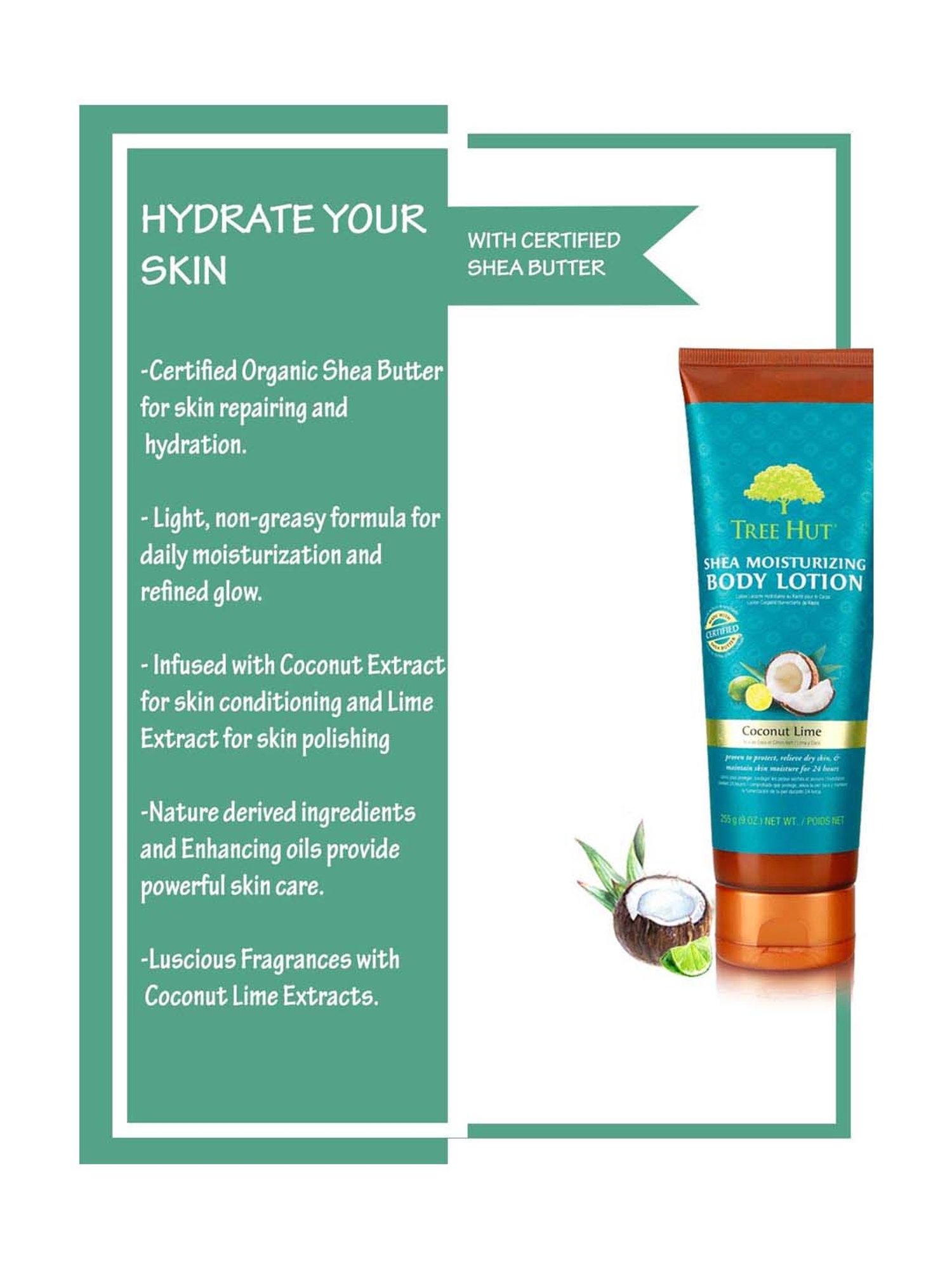 Tree Hut Shea Moisturizing Body Lotion Coconut Lime - 255 gm