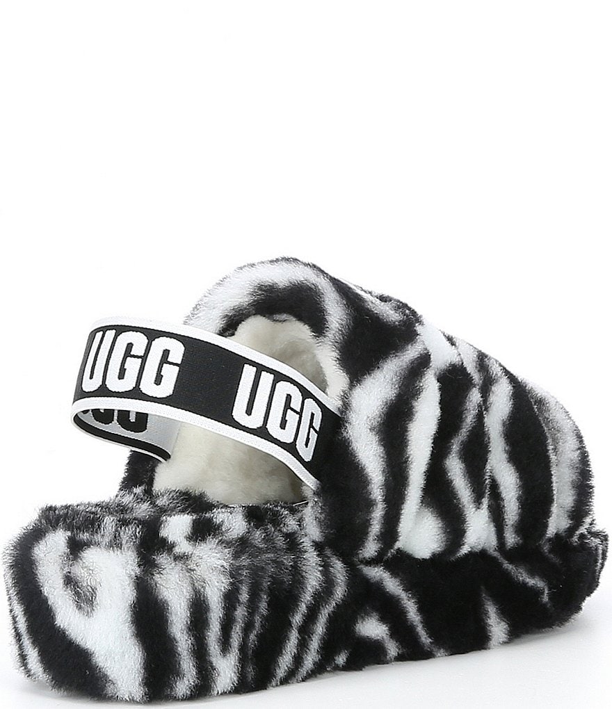 UGG&reg; Fluff Yeah Zebra Print Fur Slides