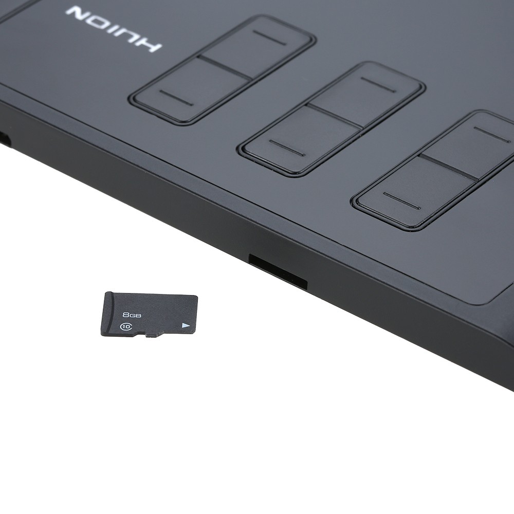 Huion Graphic Drawing Tablet Micro USB New 1060PLUS with Built-in 8G Memory Card 12 Express Keys Digital Painting Rechargeable Pen