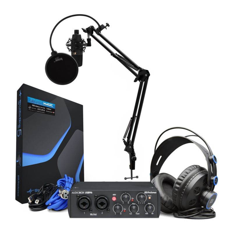 PreSonus AudioBox 96 Studio 25th Anniversary Edition with Scissor Arm Bundle