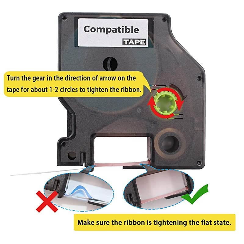 with Dymo Standard 45021 Label Tape 12 White on Black Tape Cartridges Use for DYMO LabelManager 160 280 420P PnP 220P 360D 450D 210D 450DUO LabelPoint 100 150 200 12quot X 23 3Pack