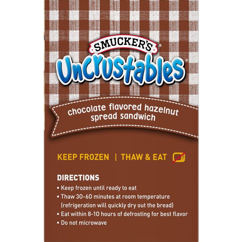Smucker's Uncrustables Frozen Chocolate Flavored  Hazelnut Spread Sandwich - 27oz/15ct