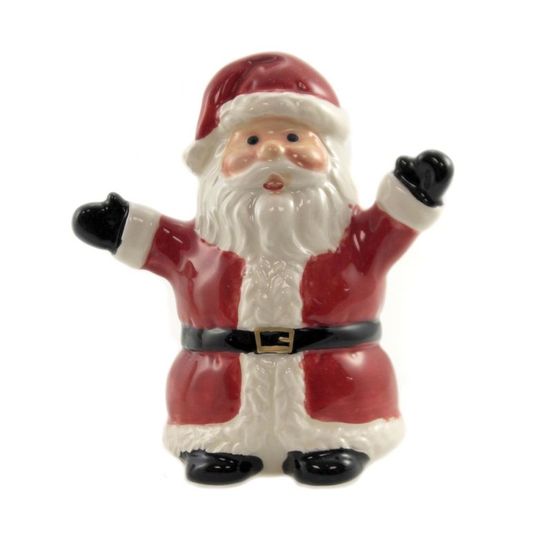 Tabletop 3.75" Santa & Snowman Salt Pepper S/2 Christmas Pacific Trading  -  Salt And Pepper Shaker Sets