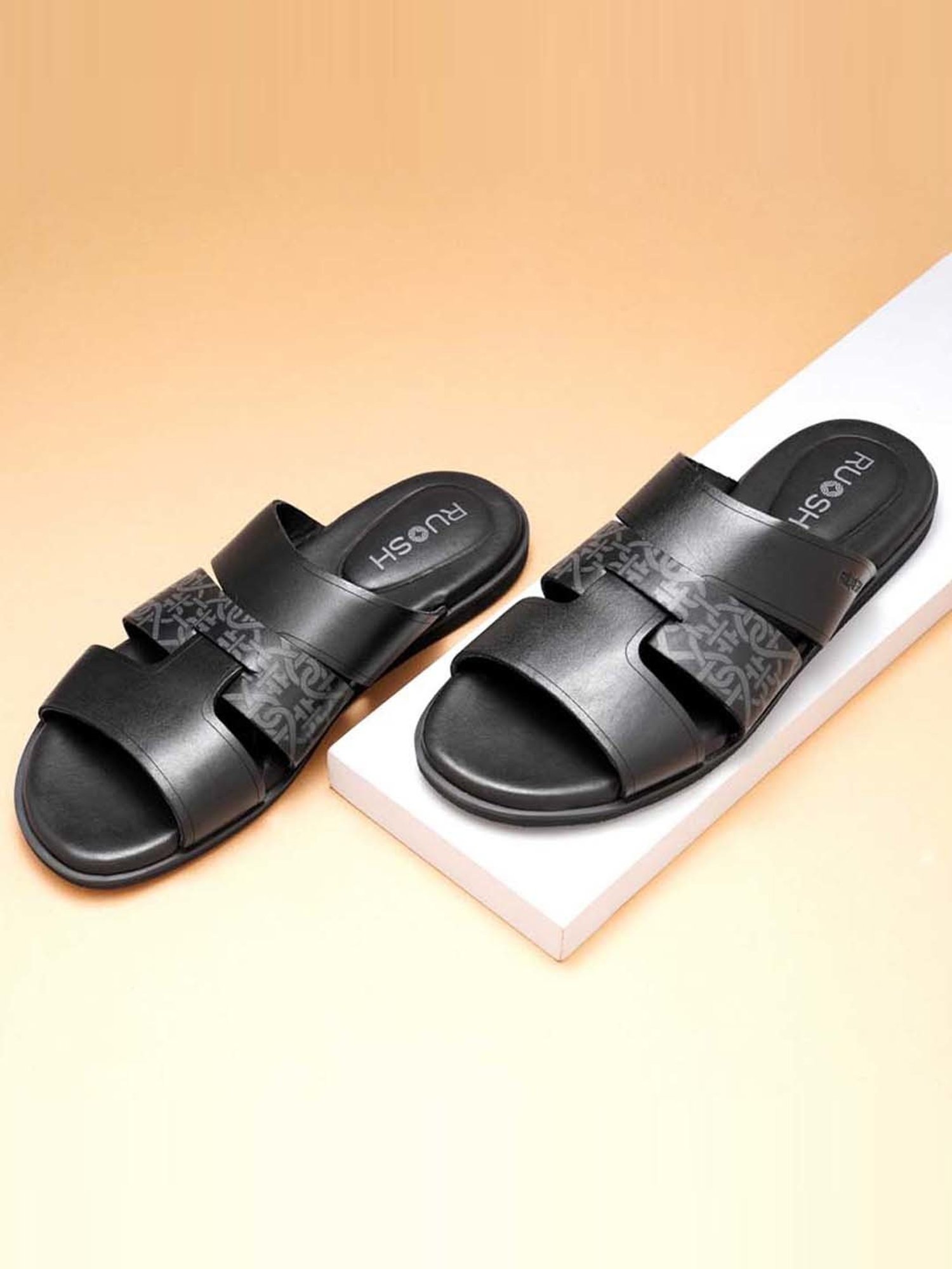 Ruosh Men's The Cooper Black Casual Sandals