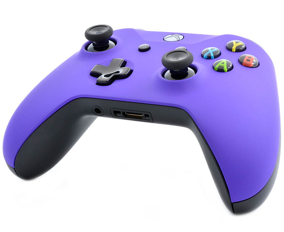 "Soft Touch Purple" Xbox One S Rapid Fire Modded Controller 40 Mods for COD BO3, Destiny, GOW 4 Quickscope, Jitter, Auto Aim, Jump Shot, Auto Sprint, Fast Reload, Much More (with 3.5 jack)