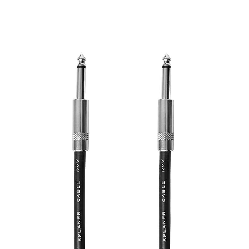 4Pcs 25 Feet Professional 14quot to 14quot Speaker Cables 12 Gauge AWG 2Conductor 14 Male Inch Heavy Duty Audio Amplifier Cord Wire 4 Pack