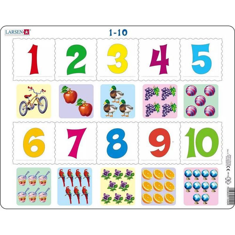 Larsen Puzzles Counting 1-10 Kids Jigsaw Puzzle - 10pc