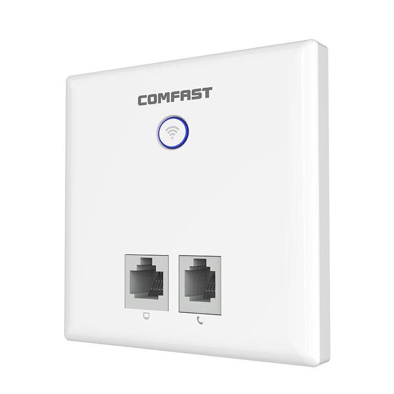 Built-in in-Wall Point for RJ45+2*RJ11 antennas AP Socket Access Wireless WiFi Hotel with 300Mbps 2*2dBi indoor port