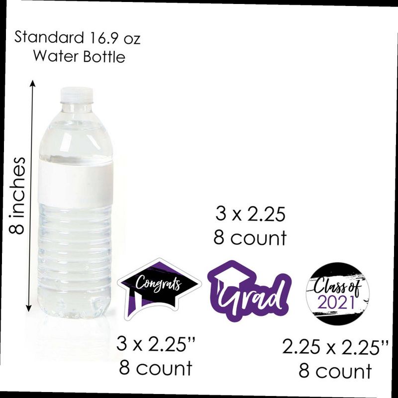 Big Dot of Happiness Purple Grad - Best is Yet to Come - Cupcake Decoration - 2021 Purple Grad Party Cupcake Wrappers and Treat Picks Kit - Set of 24