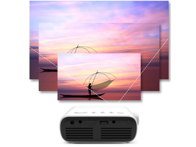 Mini Projector LED Home Theater Media Audio Player HDMI USB support 1080P Video Pocket Portable Projektor White