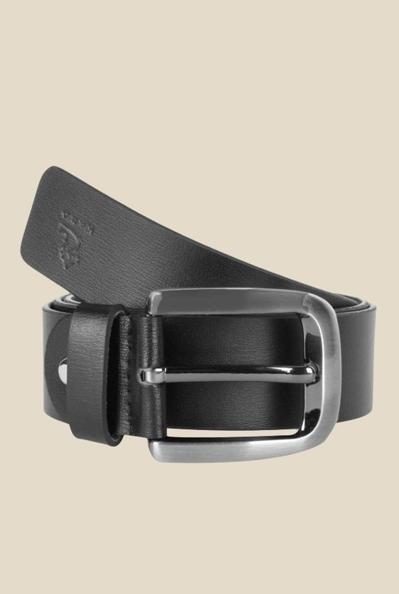 Kara Black Solid Leather Belt