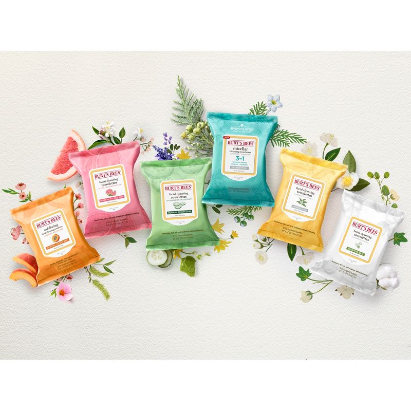 Burt's Bees Facial Cleansing Towelettes - Pink Grapefruit - 10ct