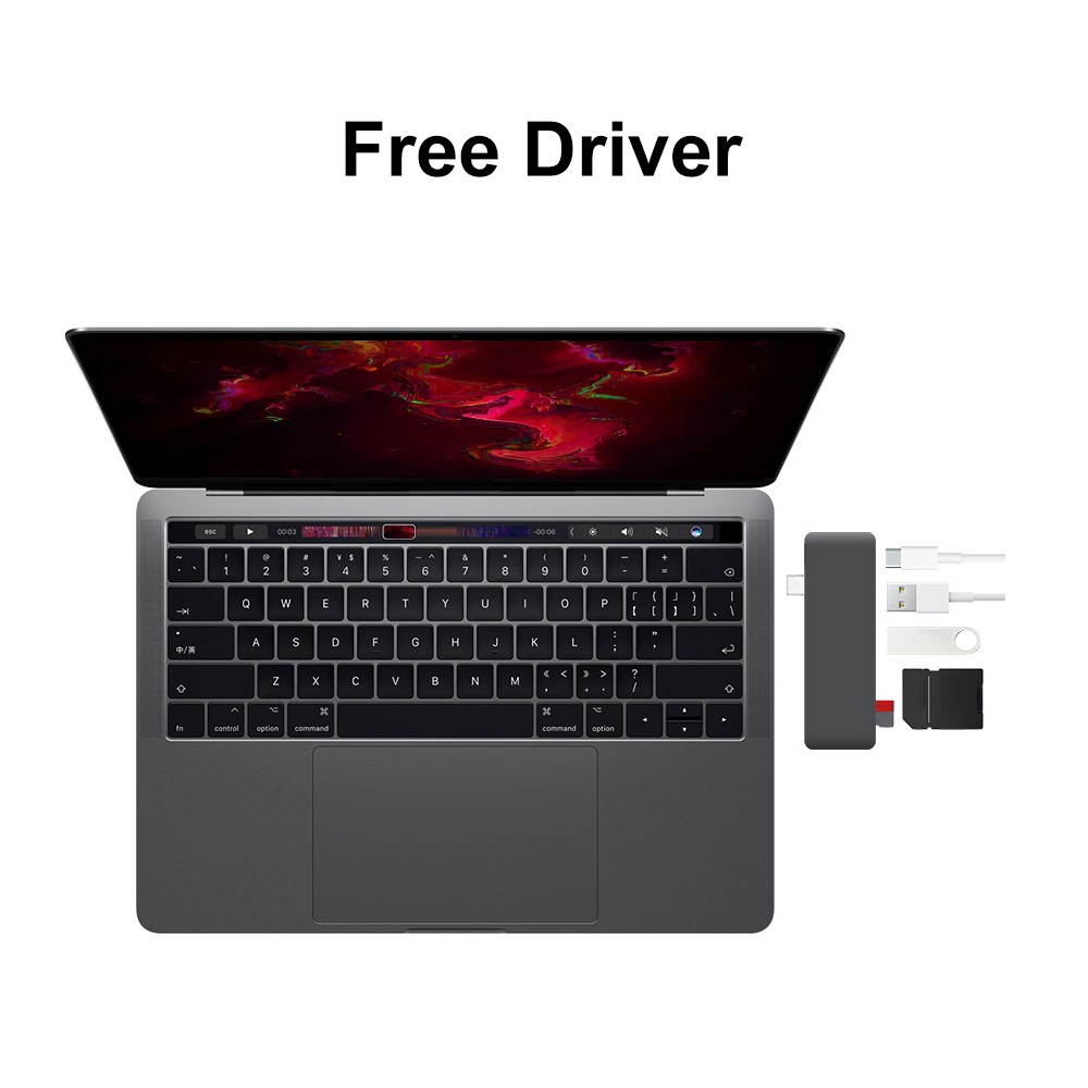 TYPE-C USB 3.0 Hub to 4K*2K 30Hz HD Charging SD/TF Card Reader Adapter For MacBook Pro Nintendo