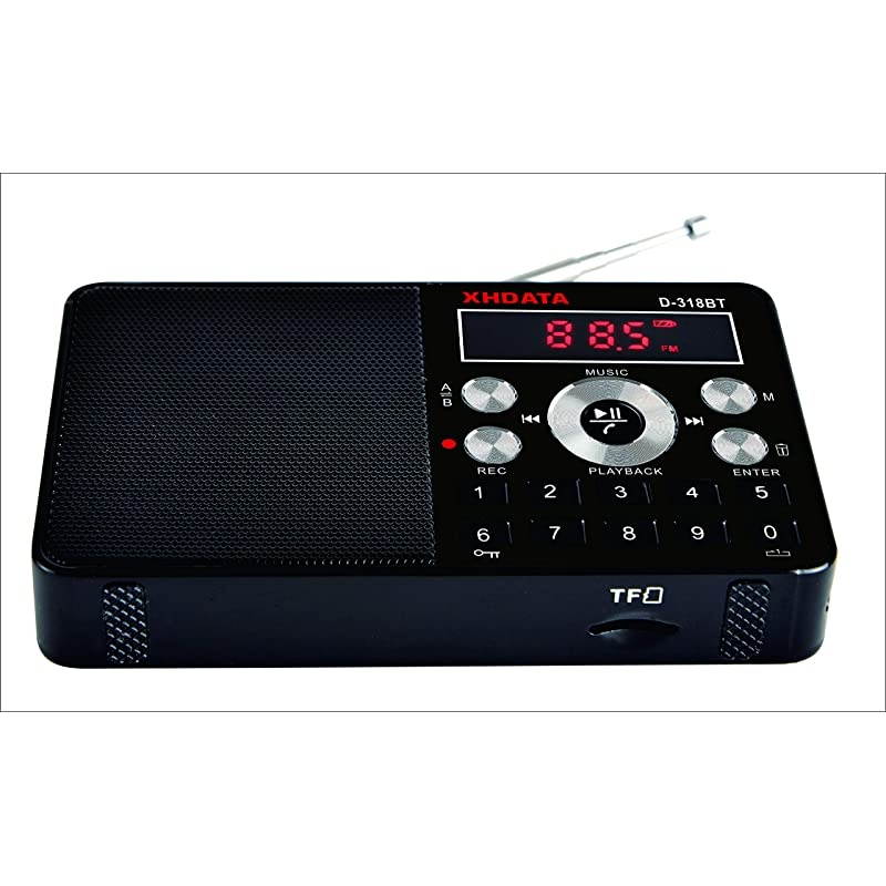 Wireless Portable Mini Bluetooth Speaker with Powerful Louder Sound D318BT MP3 Player FM Radio Recorder with Digital Audio Player with AB Repeat Good Gifts for Kids Contain 8G SD Card