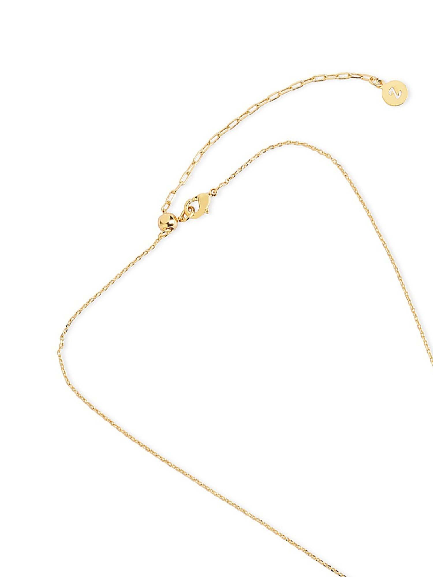 Accessorize London Real Gold-Plated Pink Z Rough Cut Shard Hs Nk Rose Quartz Necklace