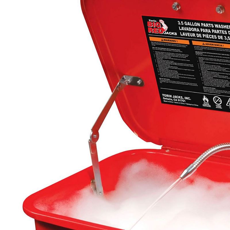 Torin Big Red T10035 3.5 Gal Steel Cabinet Portable Parts Washer & Electric Pump