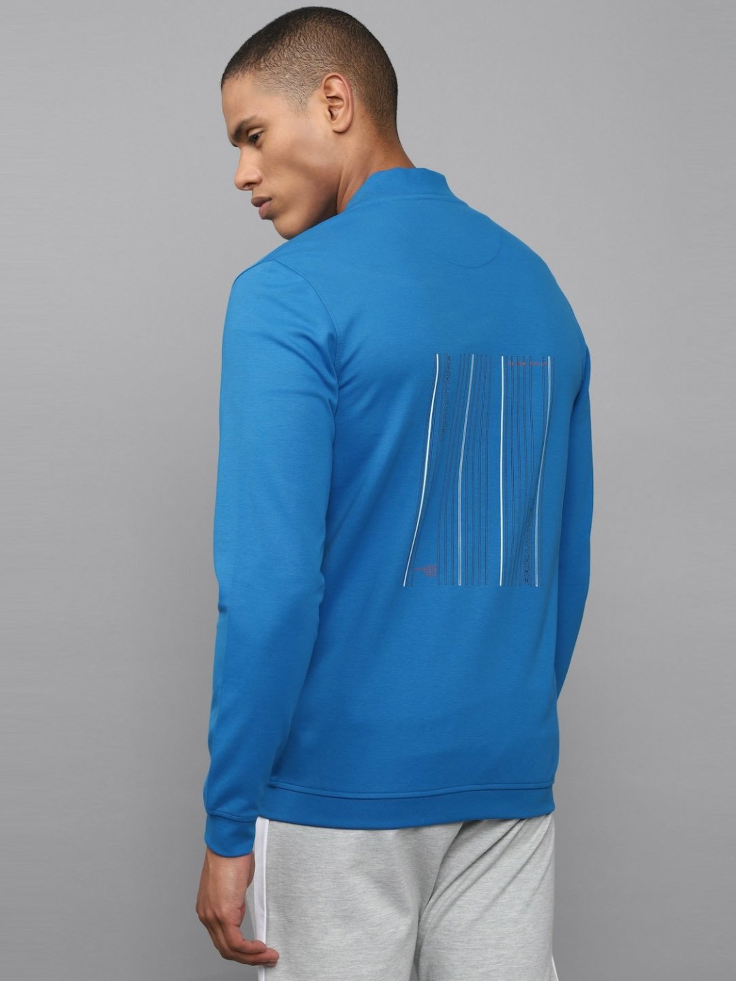 Tribe Blue Regular Fit Printed Sweatshirt