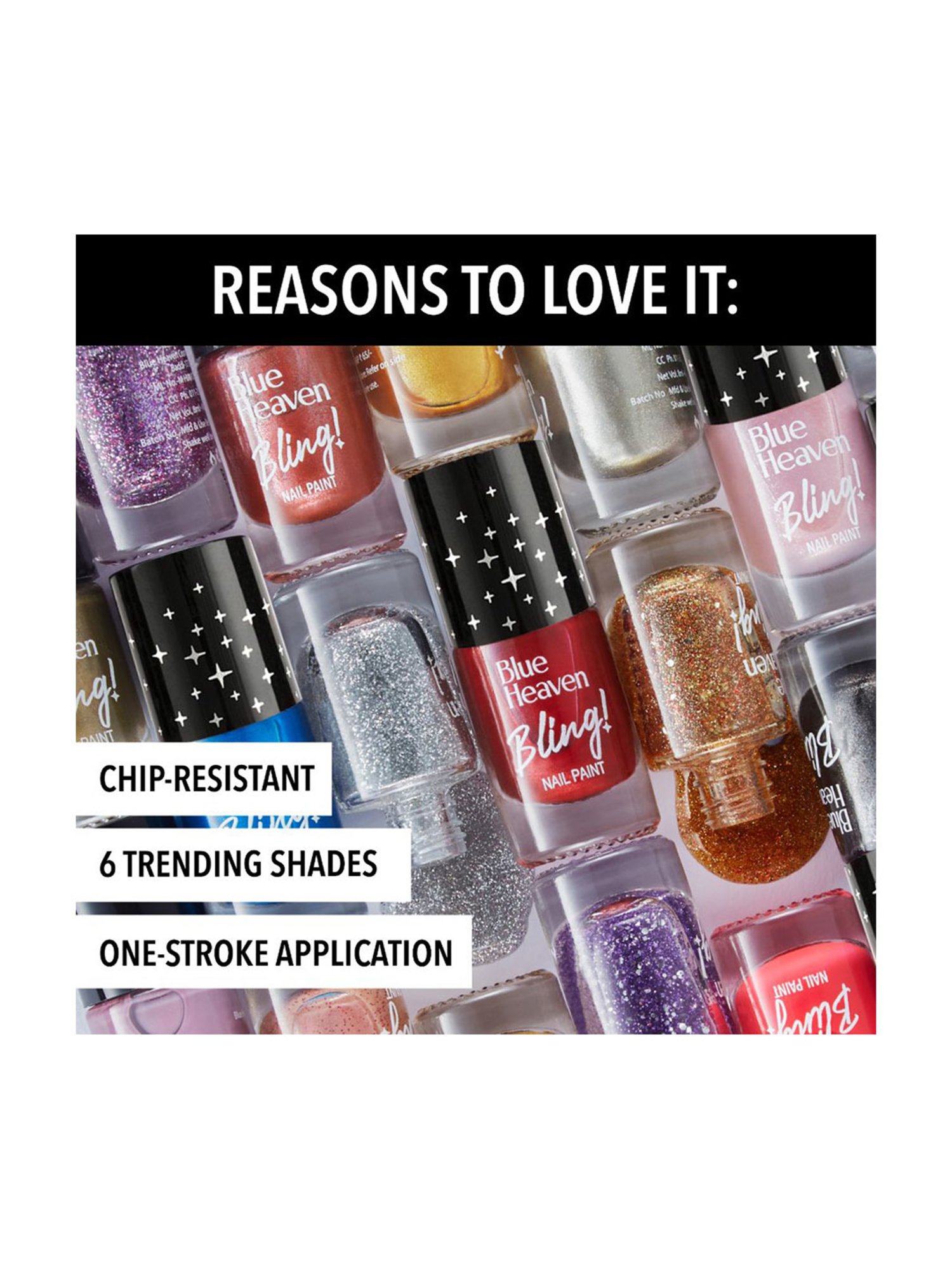 Blue Heaven Drama Queen Edition Bling Nail Paint Set