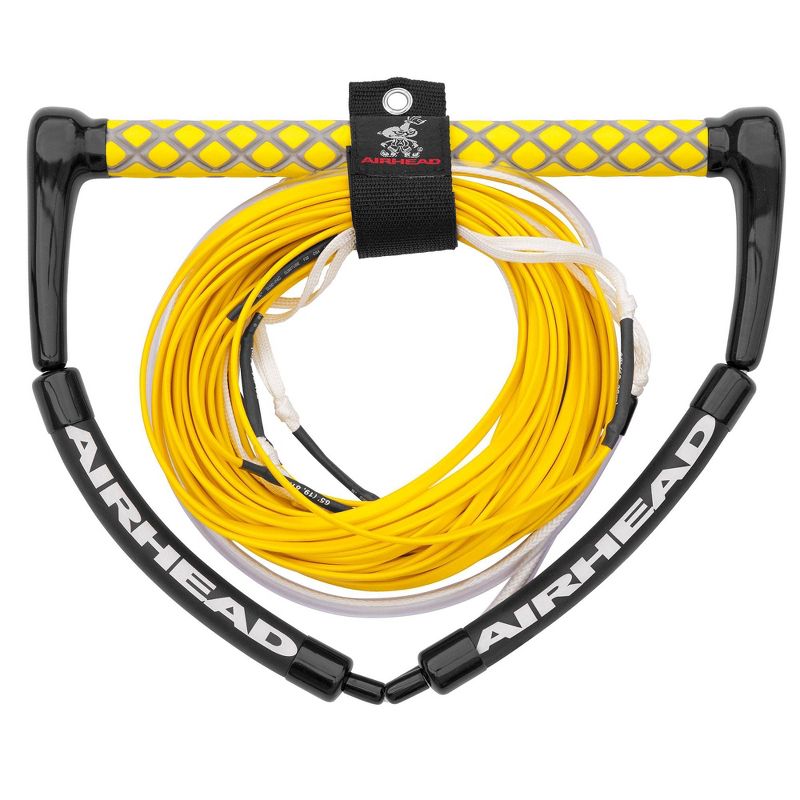 Airhead Dyneema Flat Line Tangle Free 4 Section Wakeboard Boat Tow Rope, Yellow