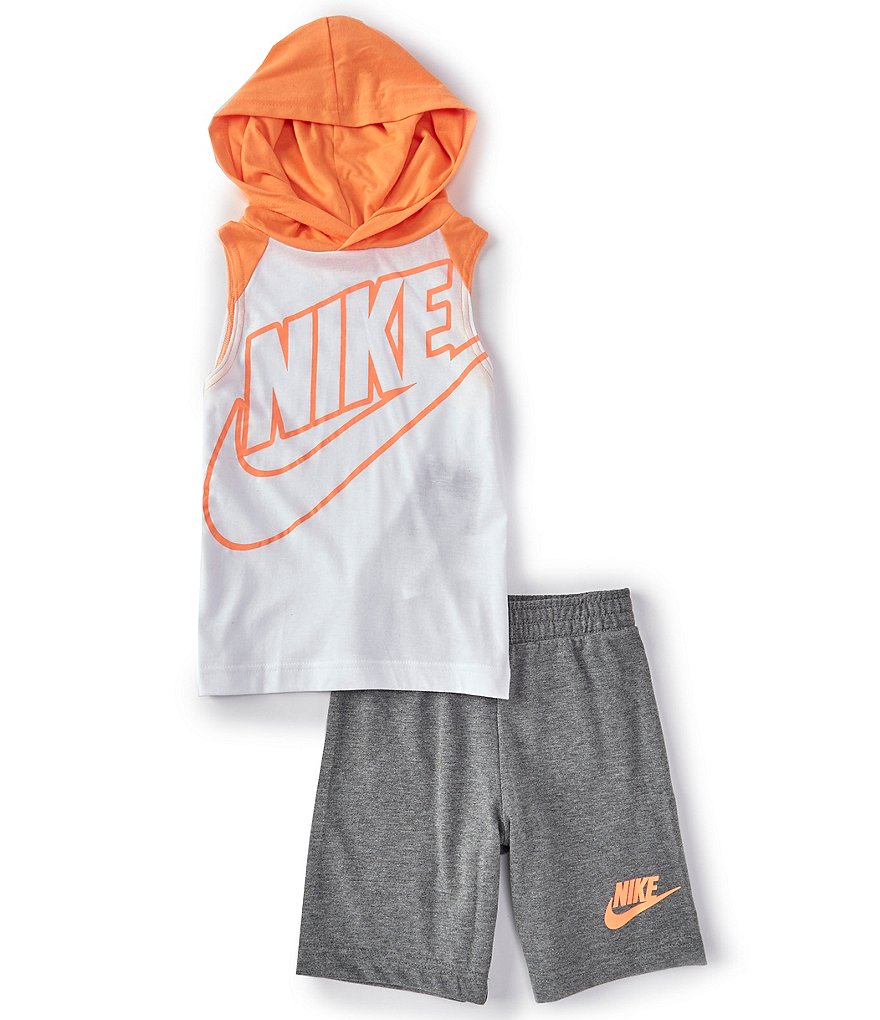 Champion Little Boys 2T-7 Short-Sleeve Script Logo Tee & Short Set