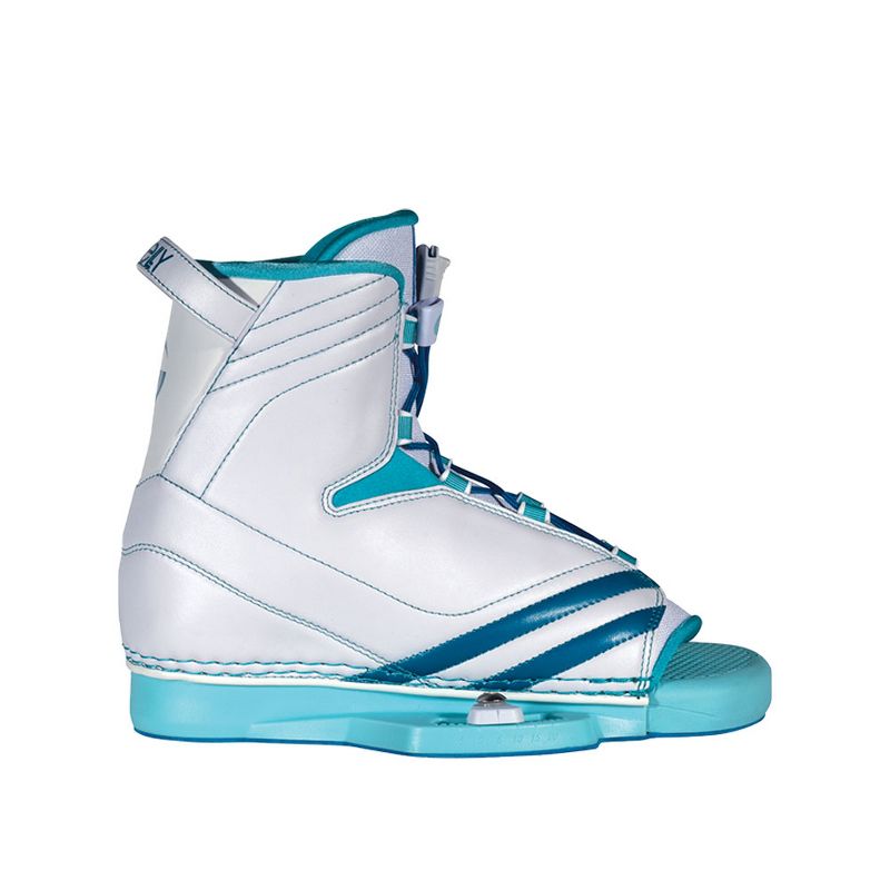 Connelly 62194088-CON Bella 124 Centimeter 3 Stage Rocker 4 x 4 Molded Fins Beginners Kids Wakeboard with Large and Extra Large Optima Bindings