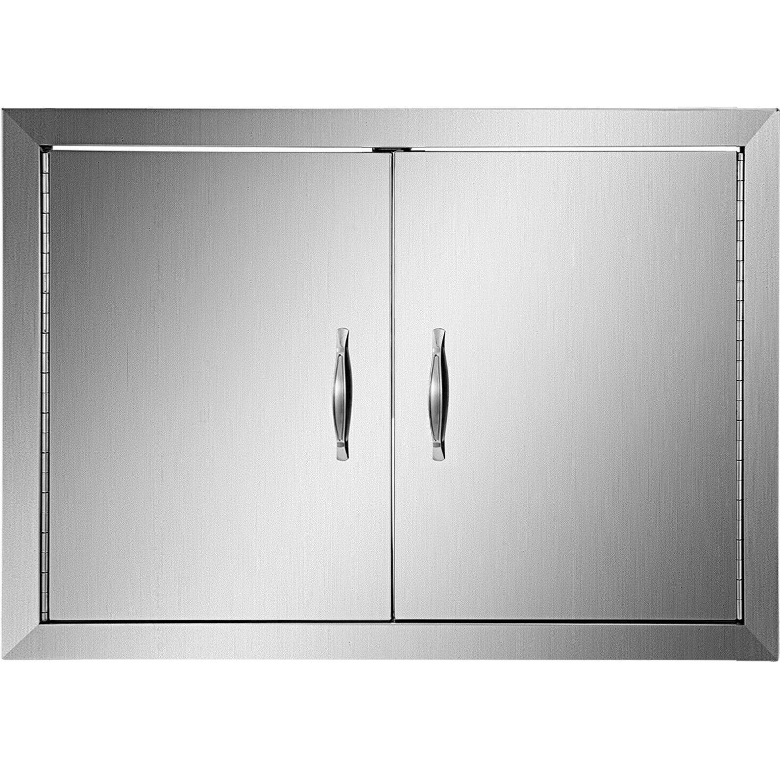 19" x 28" Stainless Steel BBQ Island Double Access Door for Outdoor Kitchen Use