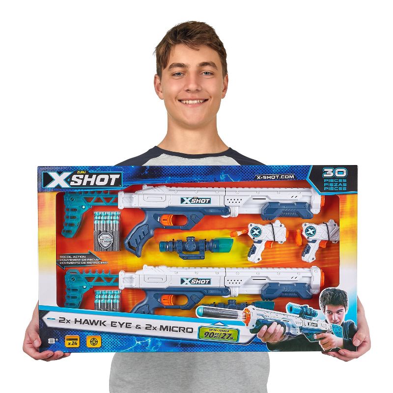 Zuru X-Shot Combo Two Hawk Eye and Two Micro