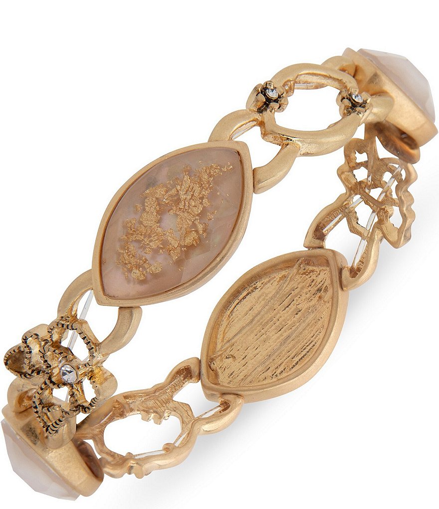 Lonna & Lilly Open Flower Stone Stretch Bracelet