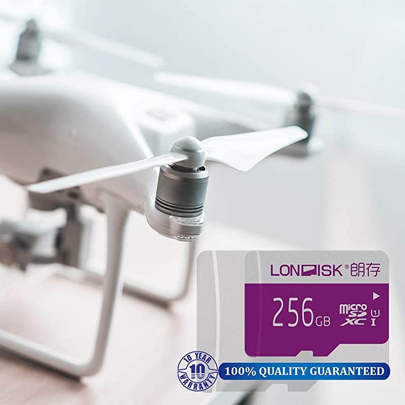 256GB Micro SD Card UHSI MicroSDXC Card for DroneDash CamSmart PhoneTablet PCVideo PlayerU1 256GB