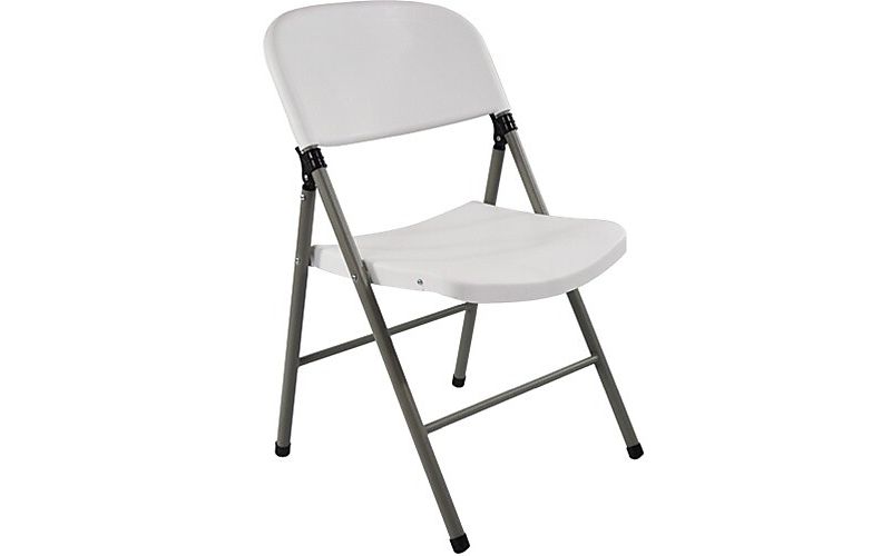 Advantage White Poly Folding Chair, Oversized (FCIM-WG) 