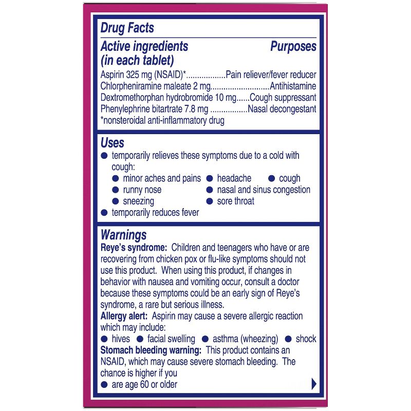 Alka-Seltzer Plus NSAID Severe Cold & Cough PowerFast Fizz Tablets - Citrus - 20ct