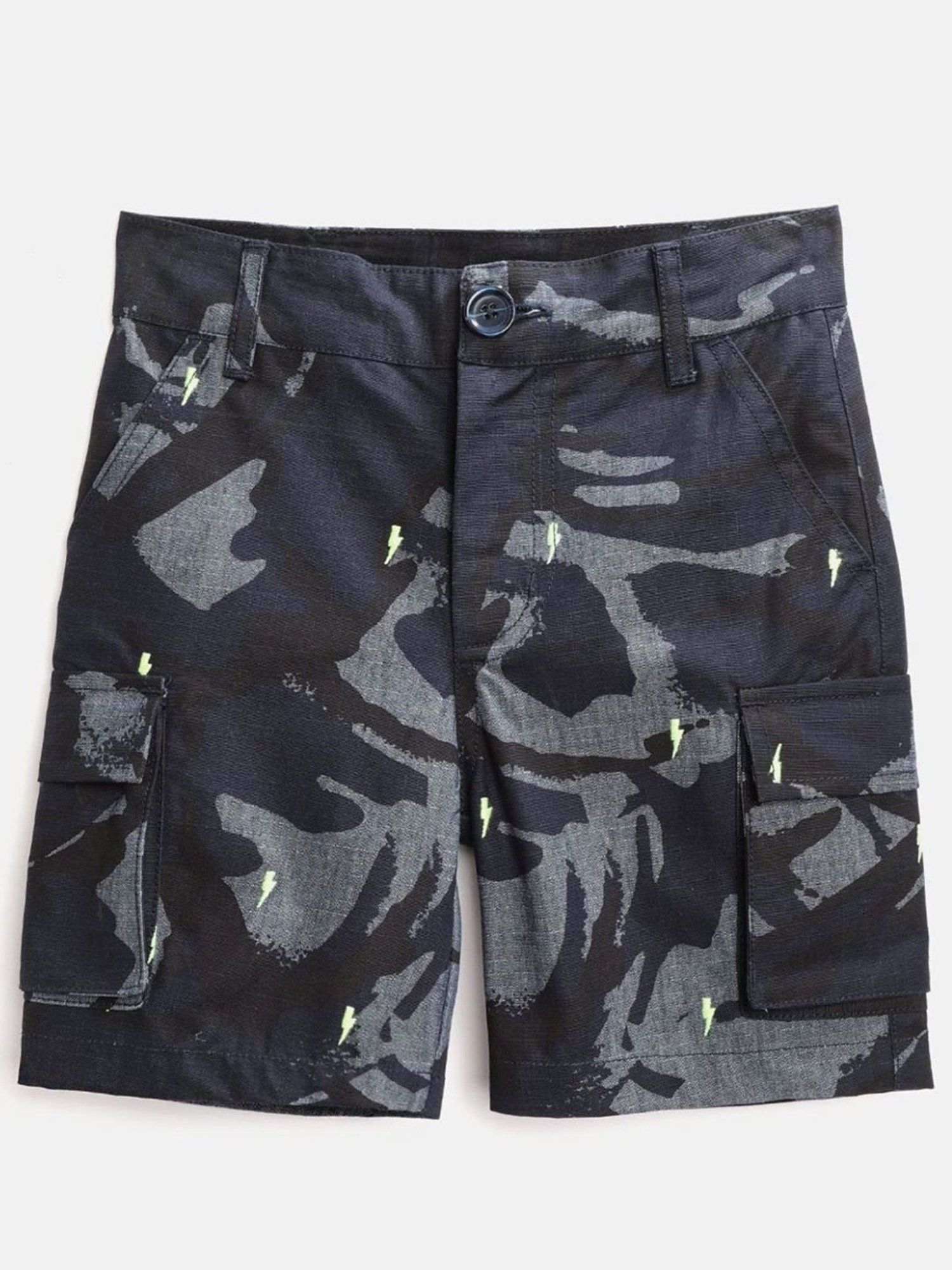 Cherry Crumble By Nitt Hyman Kids Navy Camouflage  Short