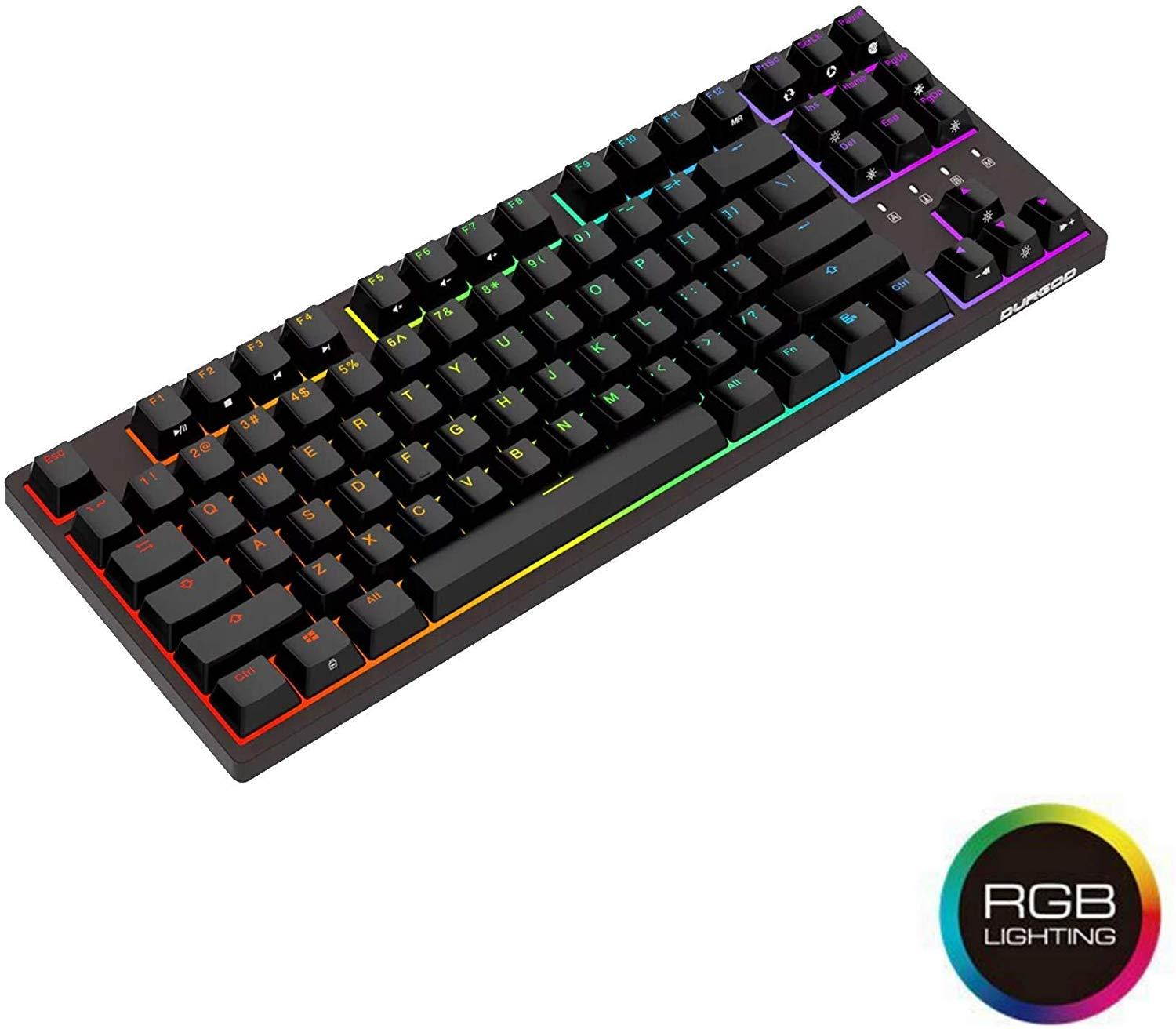 Durgod Taurus Nebula TKL RGB Mechanical Gaming Keyboard - 87 Keys - NKRO - USB Type C (Cherry Blue)