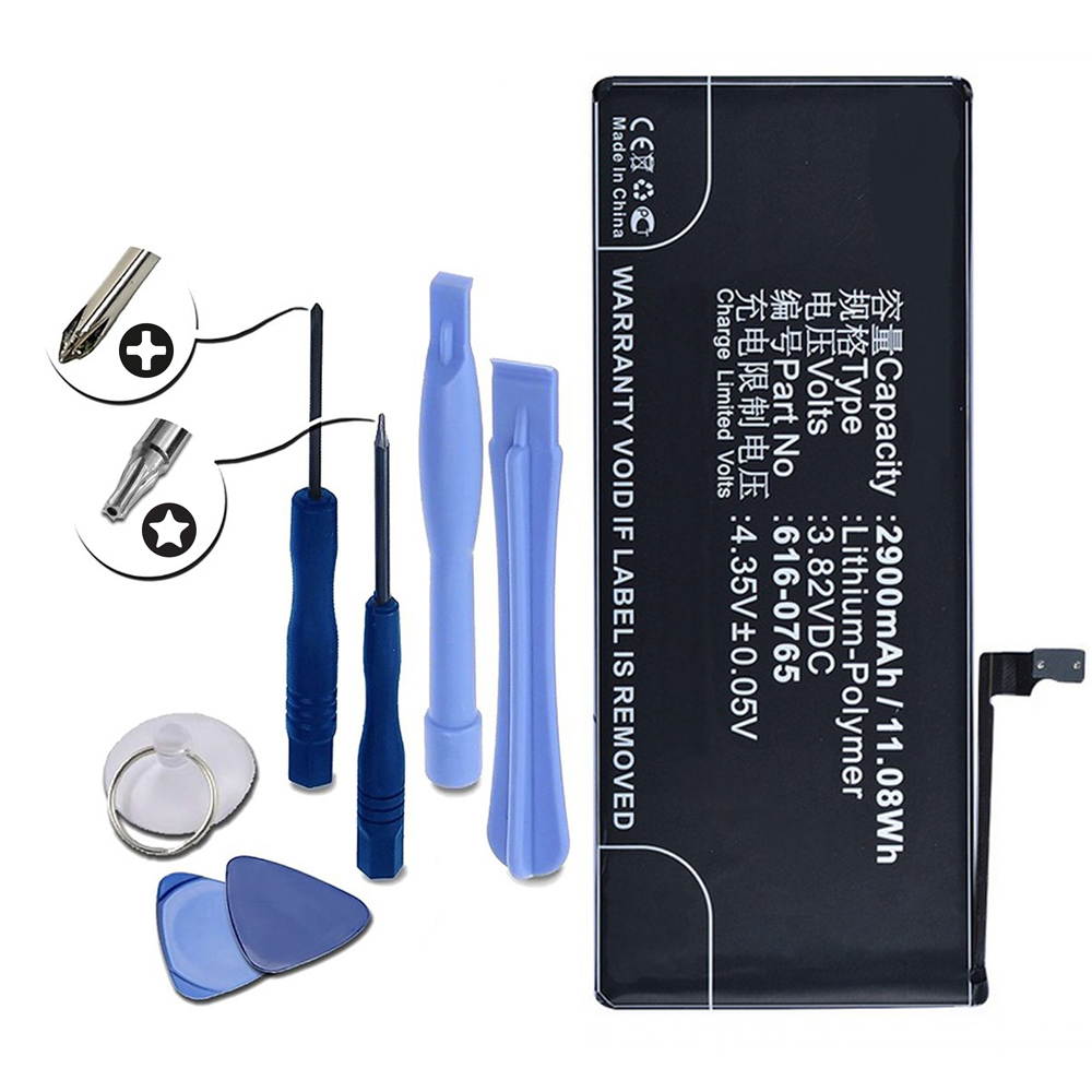 2900mAh 616-0765, 616-0770, 616-0772 Battery Replacement for Apple iPhone 6 Plus A1522, A1524, A1593 with Installation Tool Kit