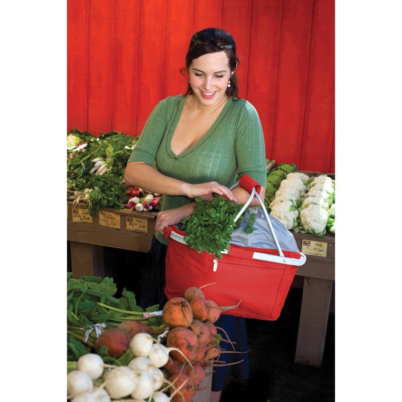 Picnic Time Metro Collapsible Basket - Red