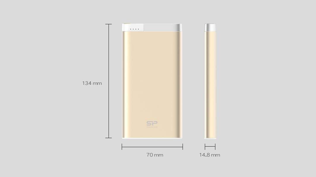 Silicon Power S105 10000mAh Portable Power Bank Champagne