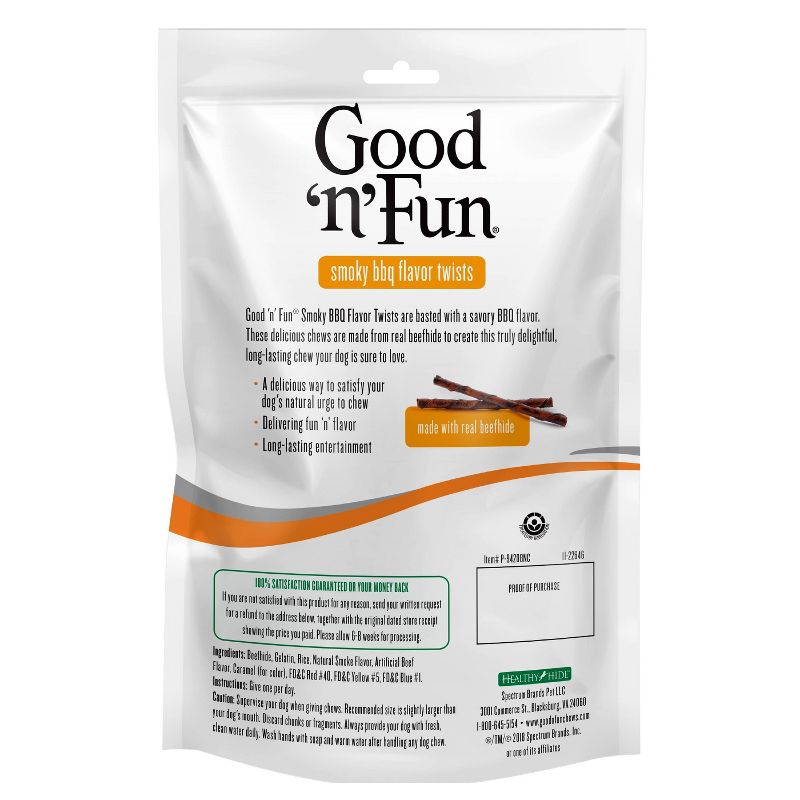 Good 'n' Fun BBQ Twists Rawhide Dog Treats - 20ct