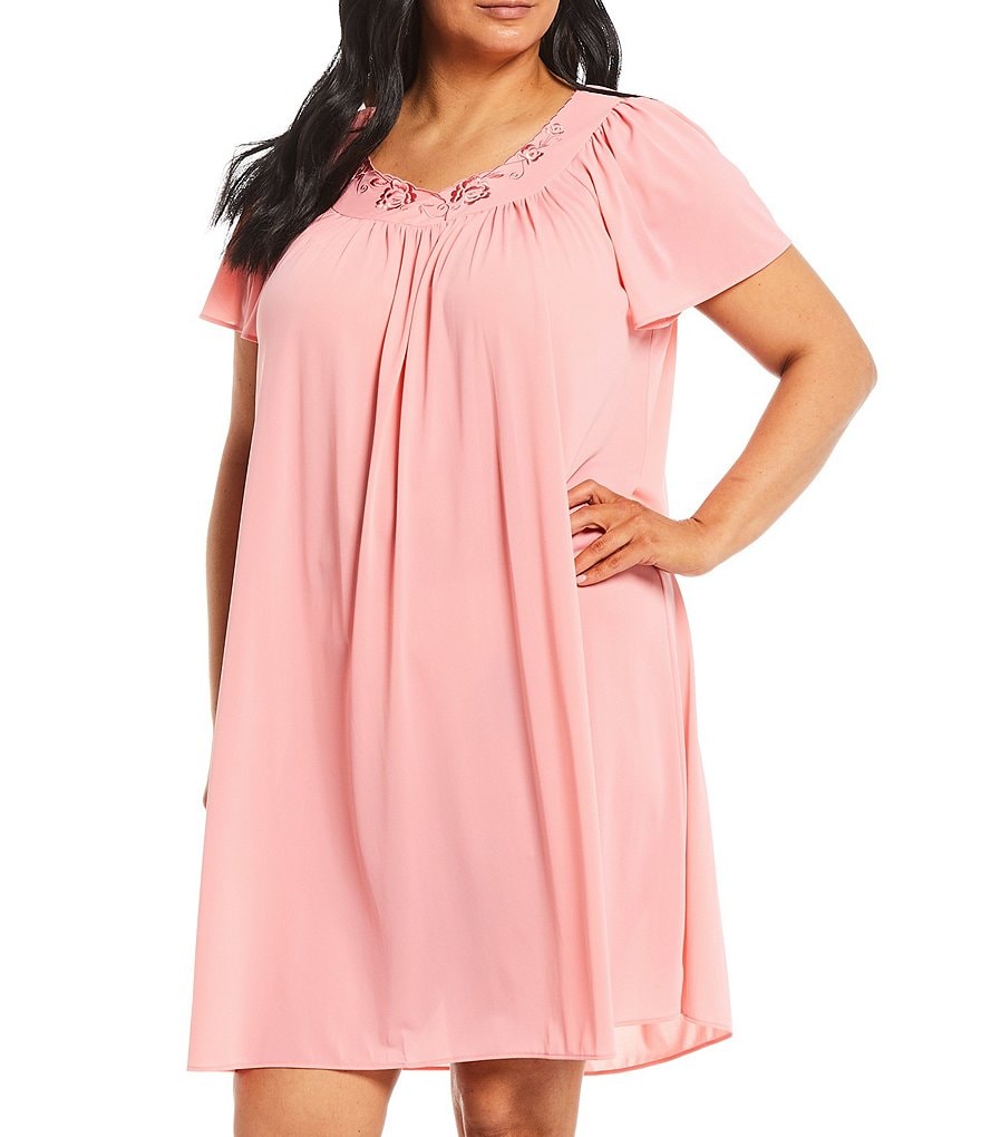 Miss Elaine Plus Tricot Short Gown