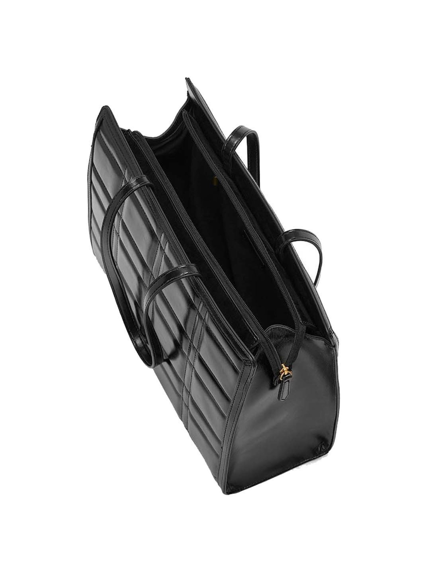 Miraggio Black Quilted Large Tote Handbag